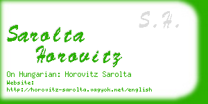 sarolta horovitz business card